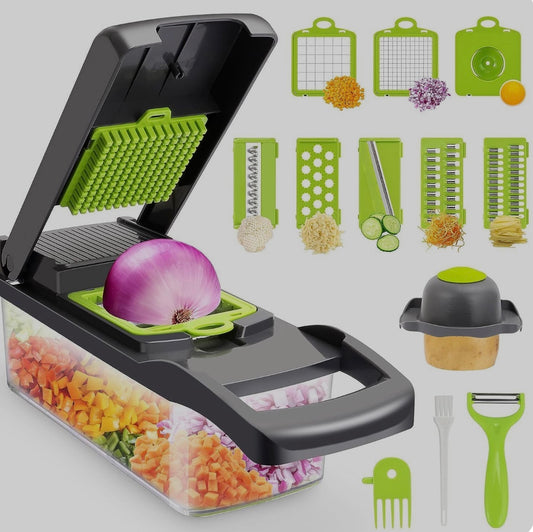 Multifunctional Vegetable Cutter Fruit Slicer Grater Chopper Shredders 8 In 1 Drain Basket Slicers