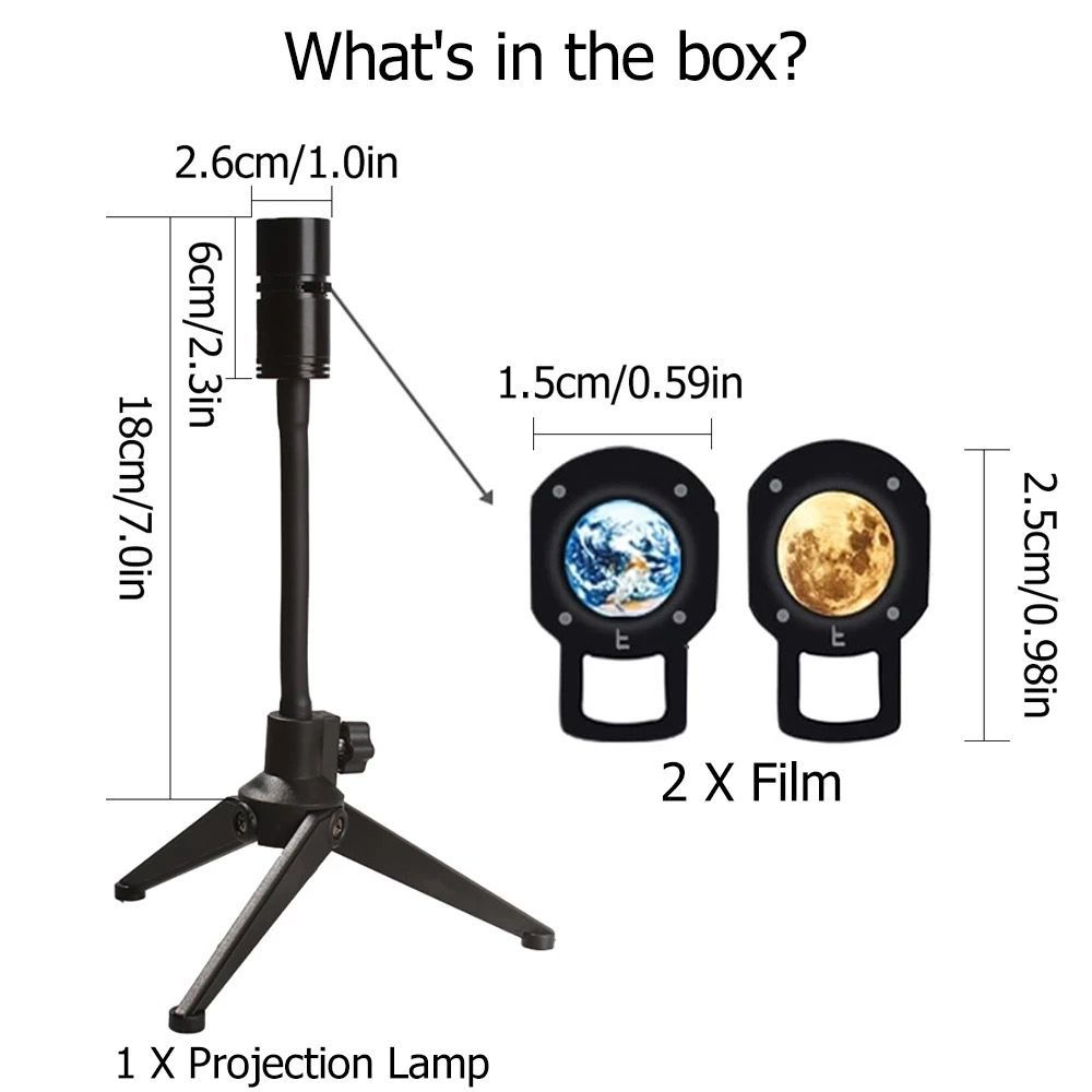 Earth & Moon Projector